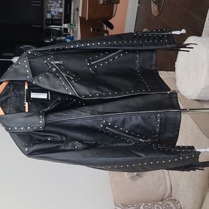 Biker faux leather jacket